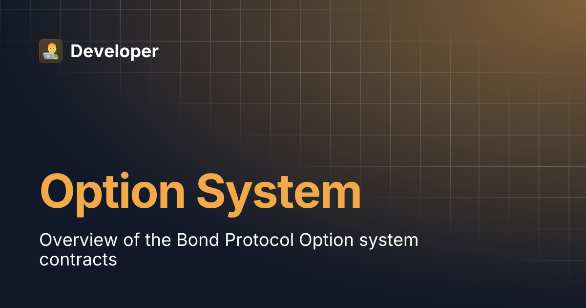 Option System | Developer